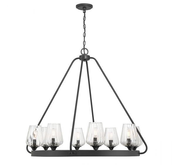 Savoy House Carlton 1-3394-8-89 Chandelier Light - Matte Black