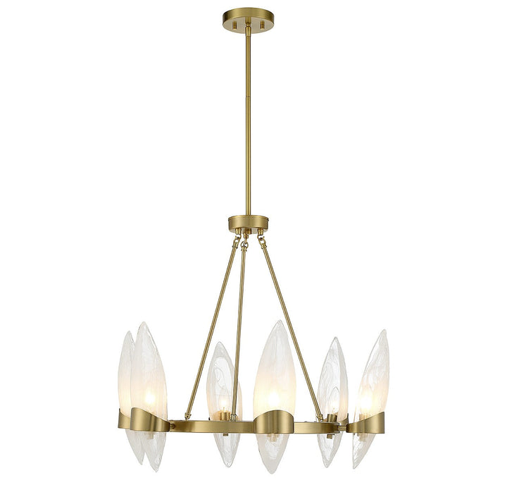 Savoy House Nouvel 1-5500-6-322 Chandelier Light - Warm Brass