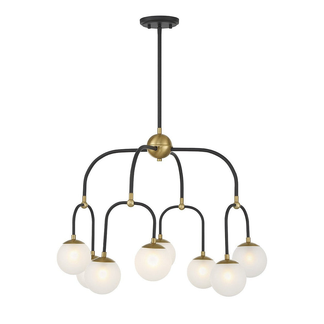 Savoy House Couplet 1-6698-8-143 Chandelier Light - Matte Black with Warm Brass