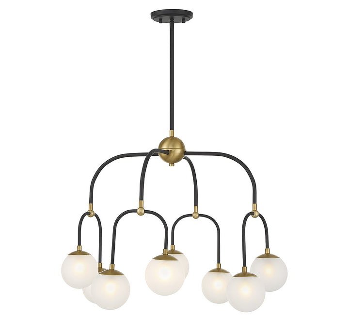 Savoy House Couplet 1-6698-8-143 Chandelier Light - Matte Black with Warm Brass