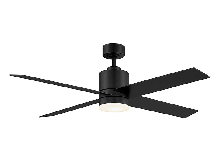 Savoy House Dayton 52-6110-4RV-89 Ceiling Fan 52 - Matte Black, Matte Black and Antique Oak/