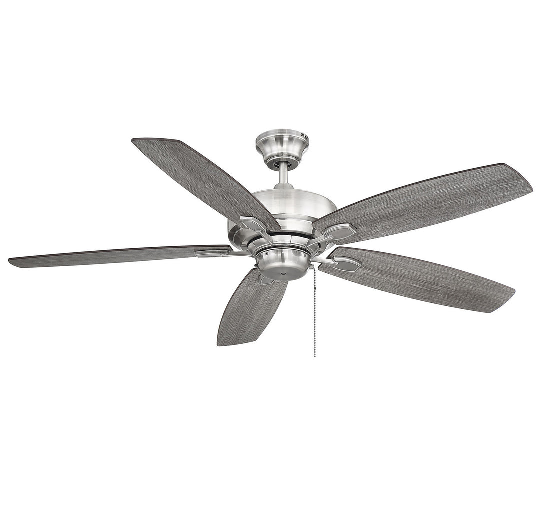 Savoy House Wind Star 52-830-5RV-187 Ceiling Fan 52 - Brushed Pewter, Chestnut and Grey Wood/