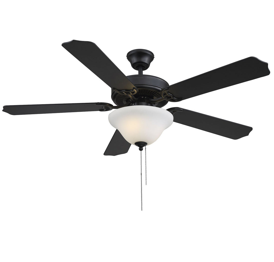 Savoy House First Value 52-ECM-589-89 Ceiling Fan 52 - Matte Black, Matte Black/