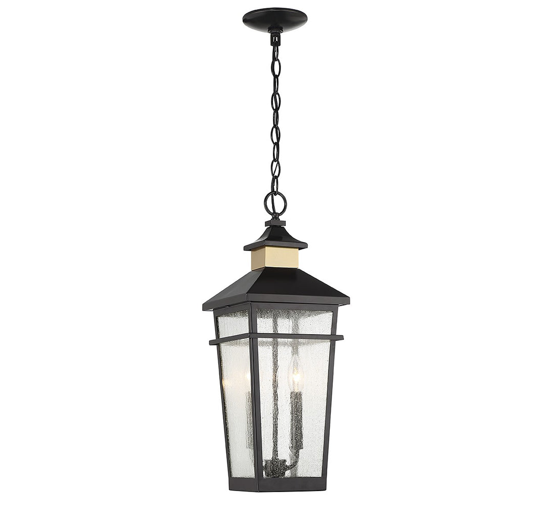 Savoy House Lighting 5-717-143  Kingsley Outdoor Matte Black With Warm Brass