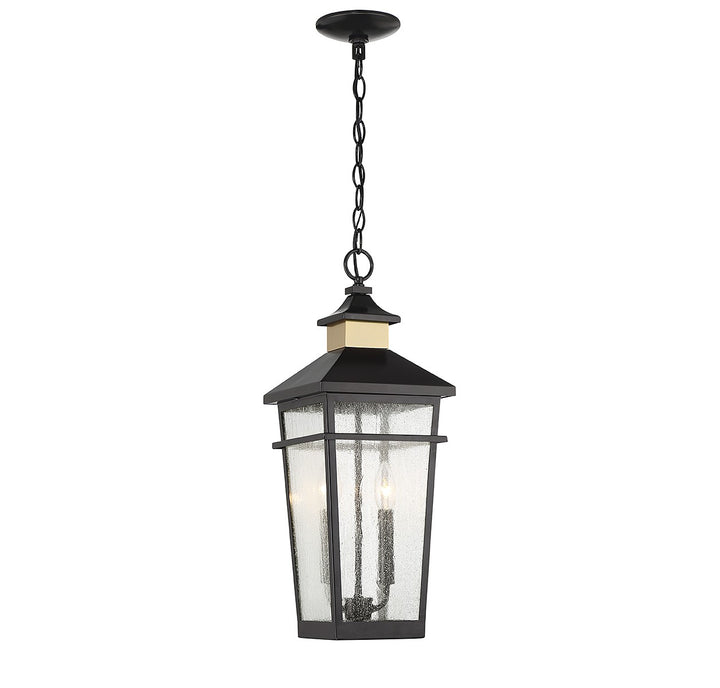 Savoy House Lighting 5-717-143  Kingsley Outdoor Matte Black With Warm Brass