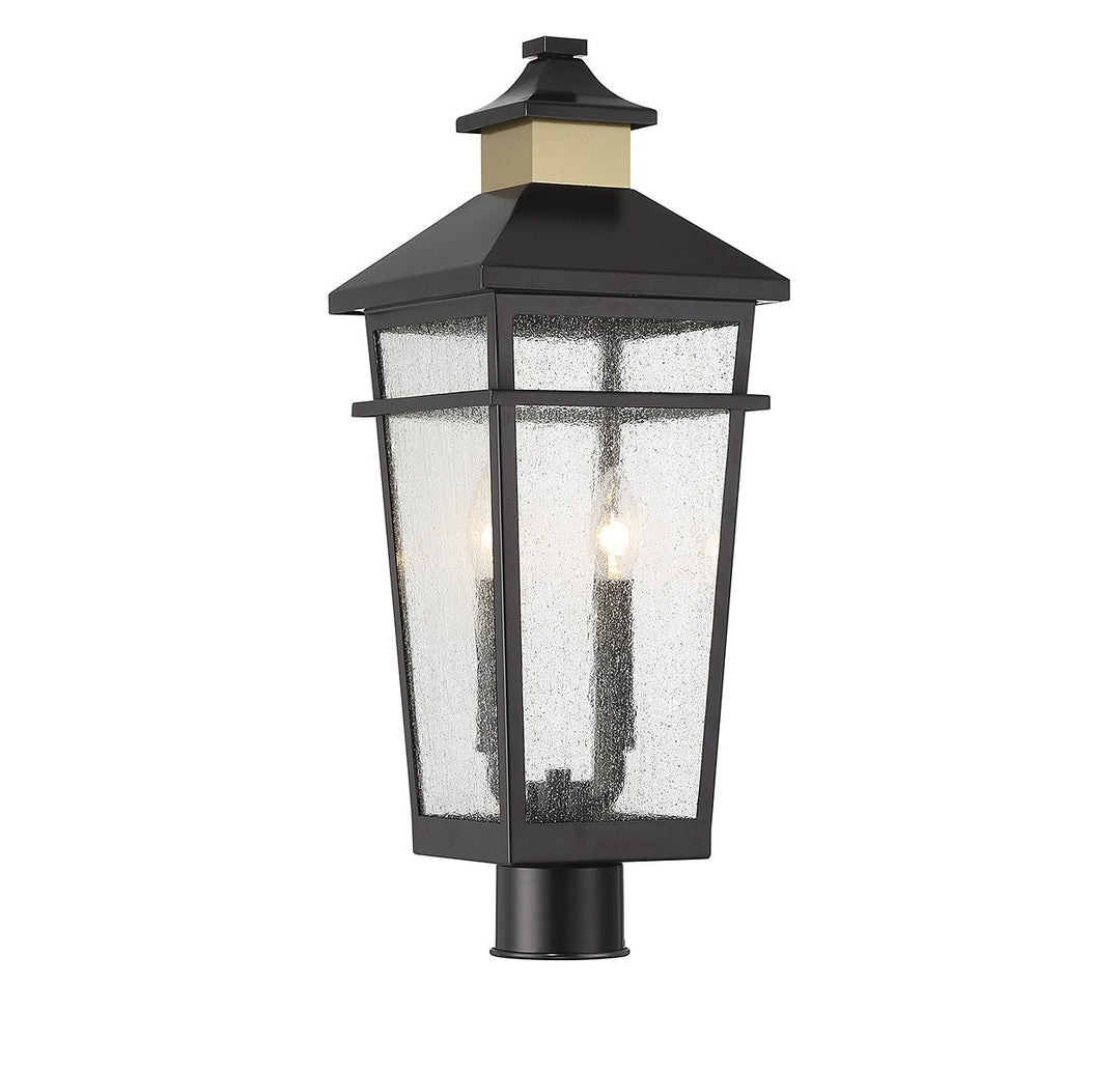 Savoy House Lighting 5-718-143  Kingsley Outdoor Matte Black With Warm Brass