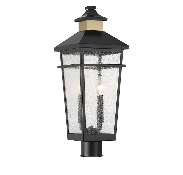 Savoy House Lighting 5-718-143  Kingsley Outdoor Matte Black With Warm Brass