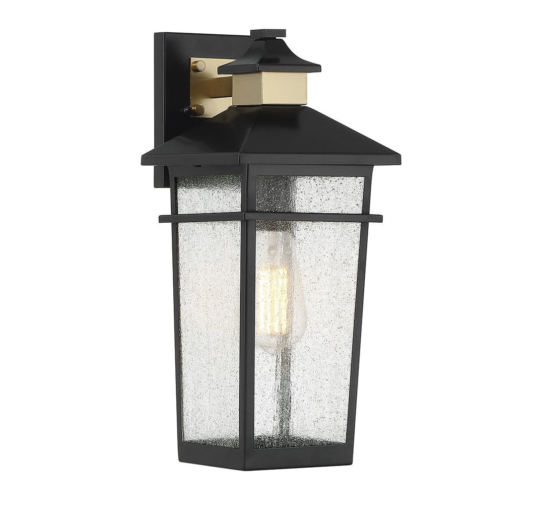 Savoy House Lighting 5-719-143  Kingsley Outdoor Matte Black With Warm Brass