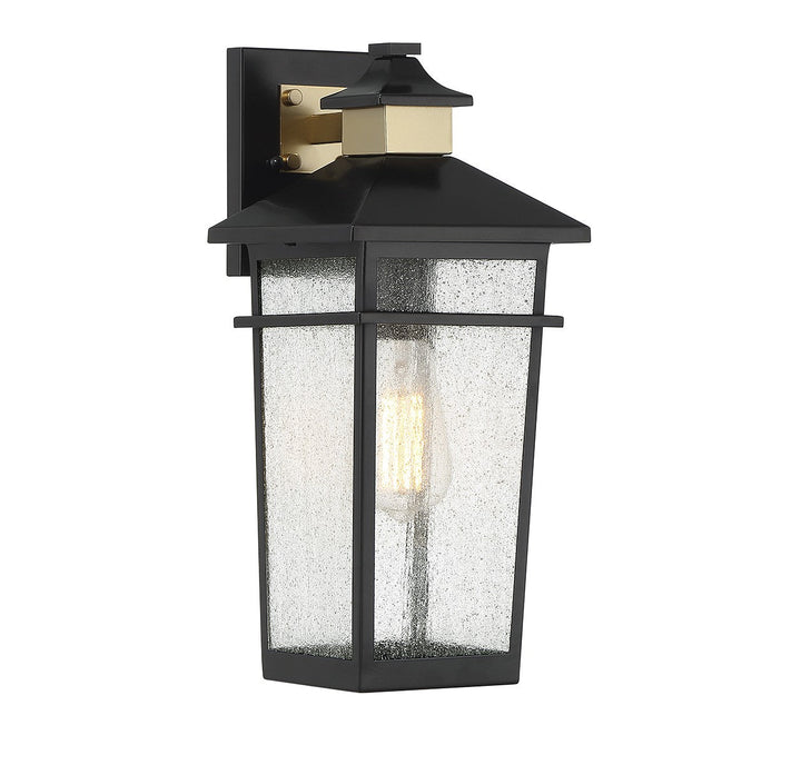 Savoy House Lighting 5-719-143  Kingsley Outdoor Matte Black With Warm Brass