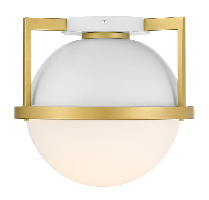 Savoy House Carlysle 6-4602-1-142 Ceiling Light - White with Warm Brass