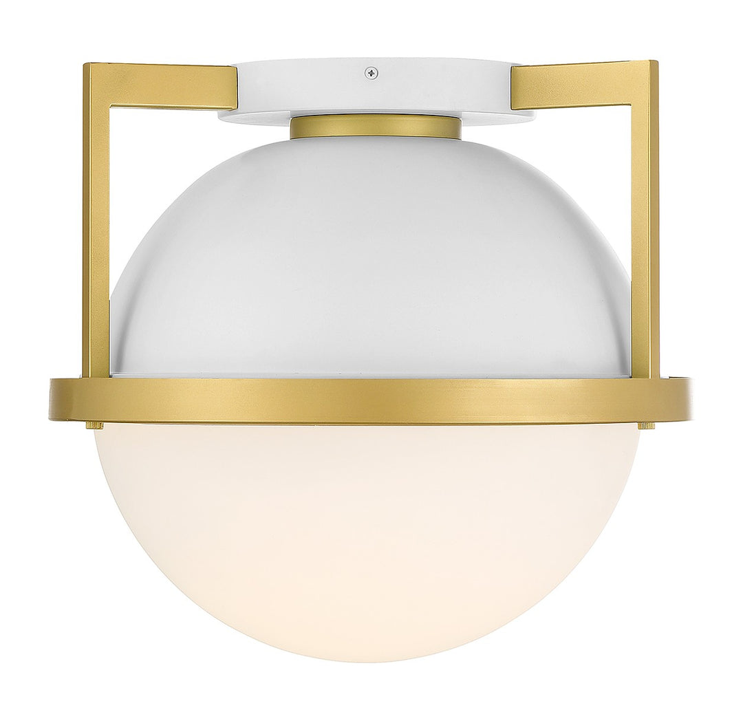 Savoy House Carlysle 6-4602-1-142 Ceiling Light - White with Warm Brass