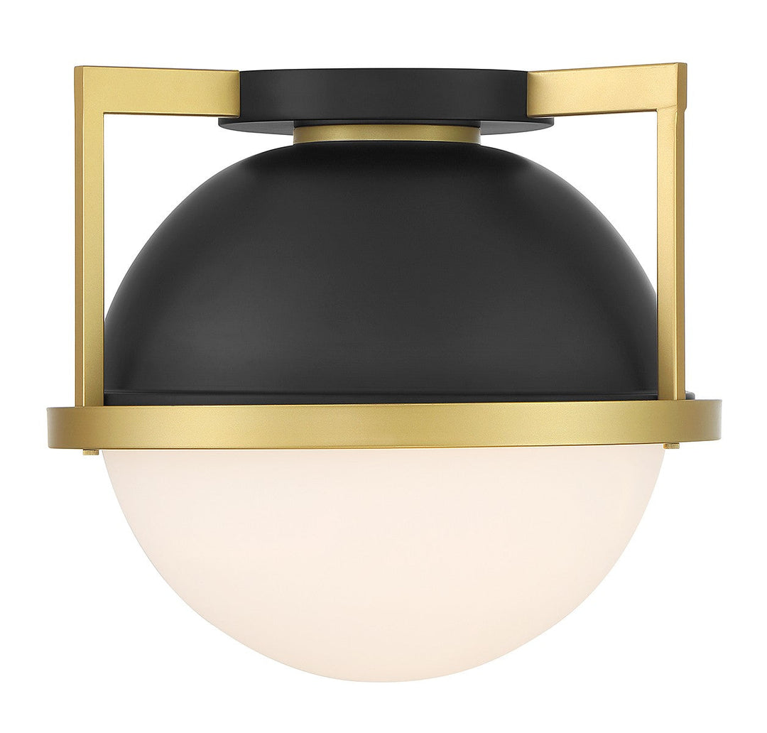 Savoy House Carlysle 6-4602-1-143 Ceiling Light - Matte Black with Warm Brass