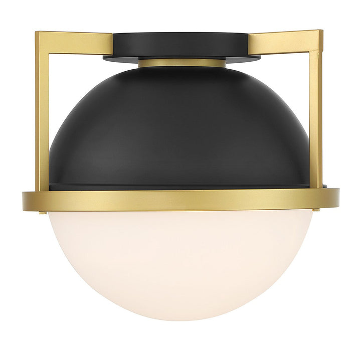 Savoy House Carlysle 6-4602-1-143 Ceiling Light - Matte Black with Warm Brass