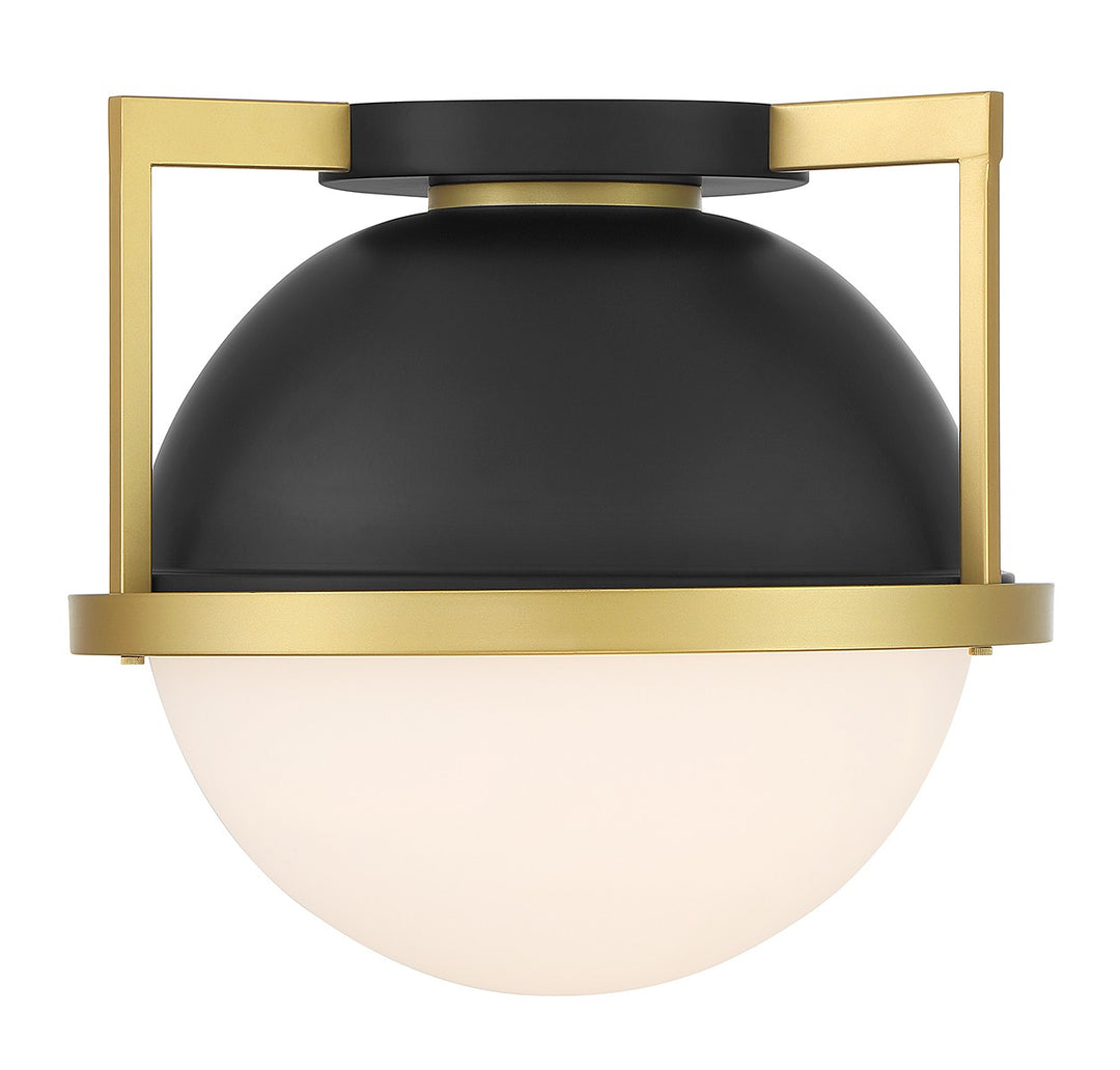 Savoy House Carlysle 6-4602-1-143 Ceiling Light - Matte Black with Warm Brass