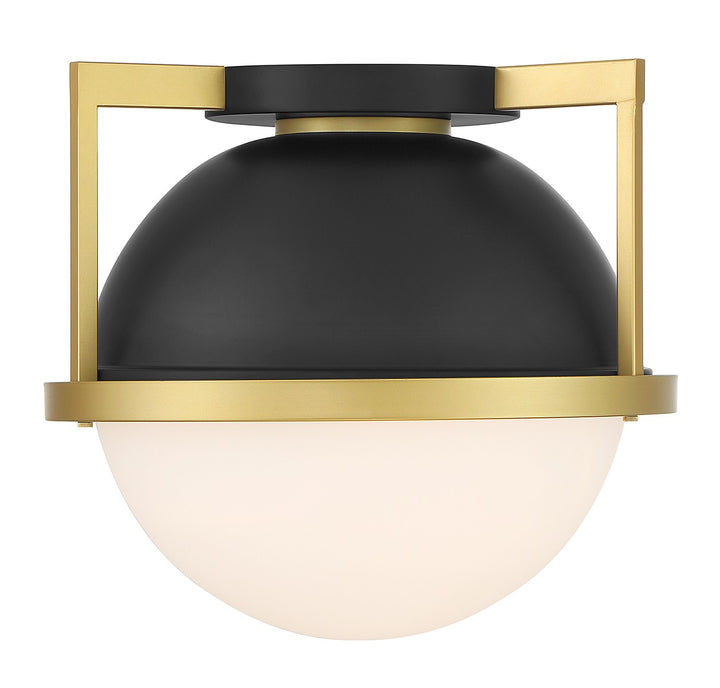 Savoy House Carlysle 6-4602-1-143 Ceiling Light - Matte Black with Warm Brass