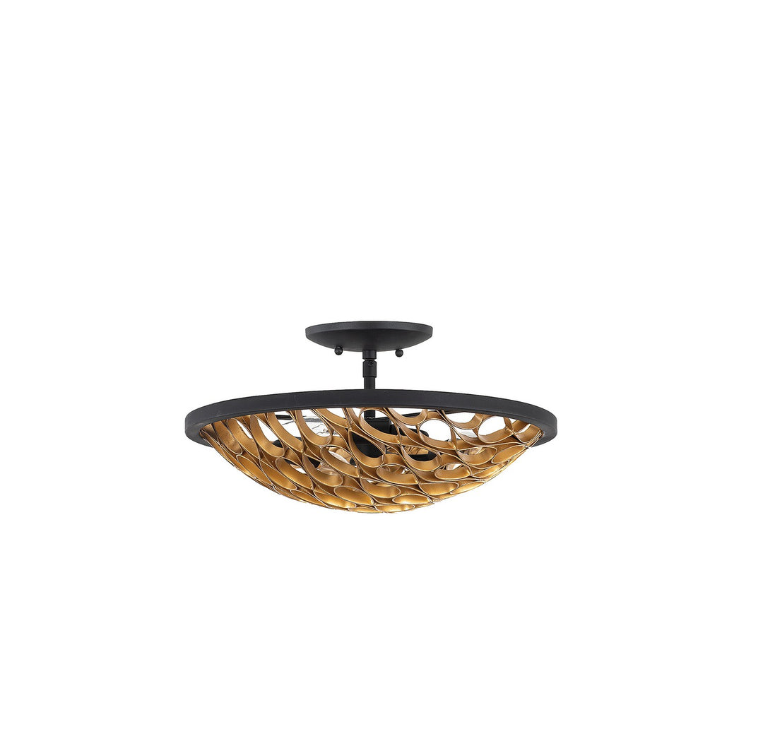 Savoy House Ventura 6-9353-3-46 Ceiling Light - Matte Black and Gold