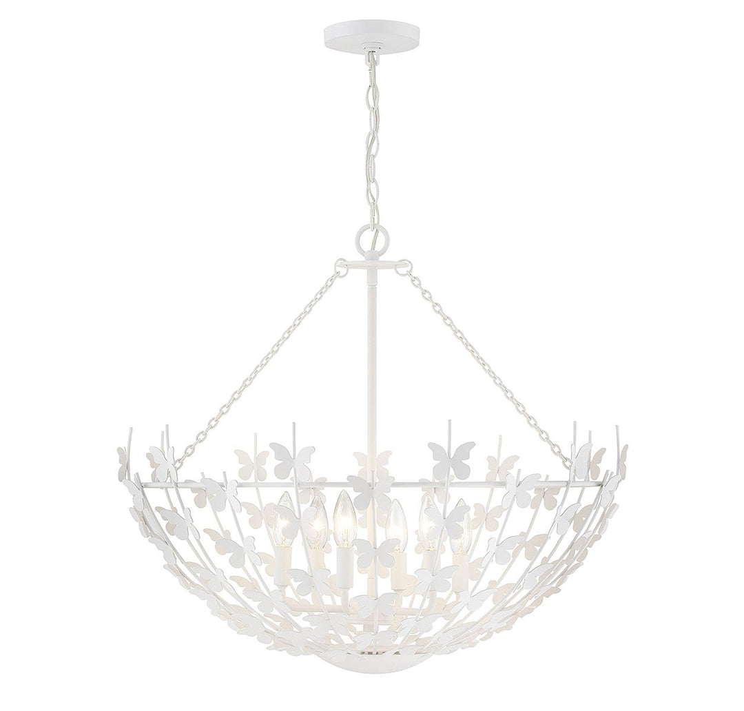 Savoy House Birch 7-4199-6-83 Chandelier Light - Bisque White