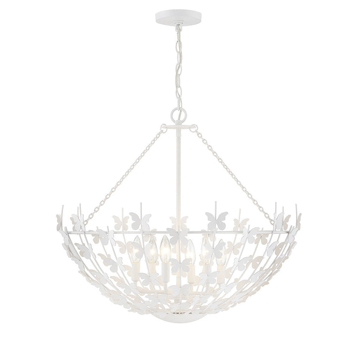 Savoy House Birch 7-4199-6-83 Chandelier Light - Bisque White