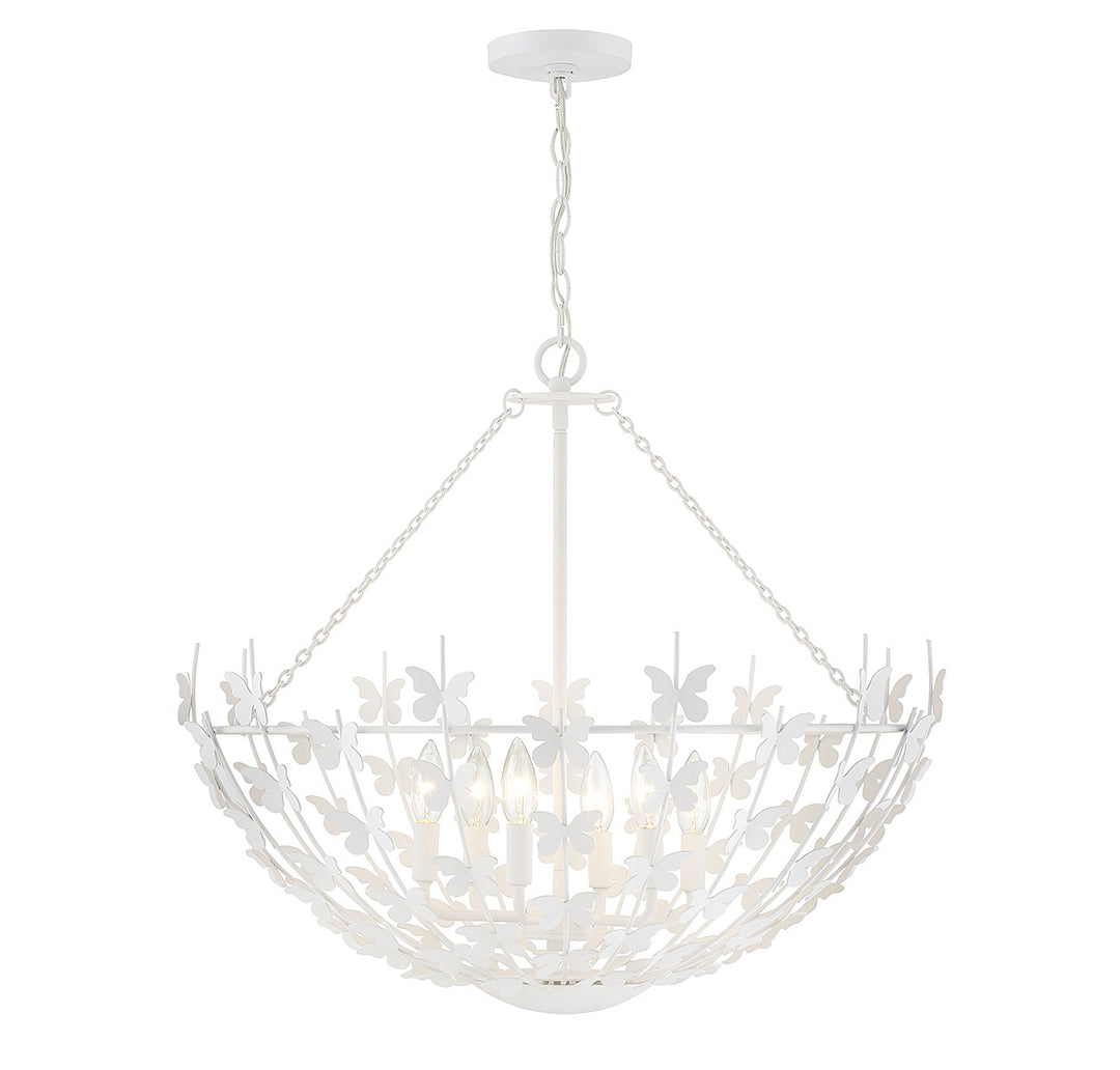 Savoy House Birch 7-4199-6-83 Chandelier Light - Bisque White