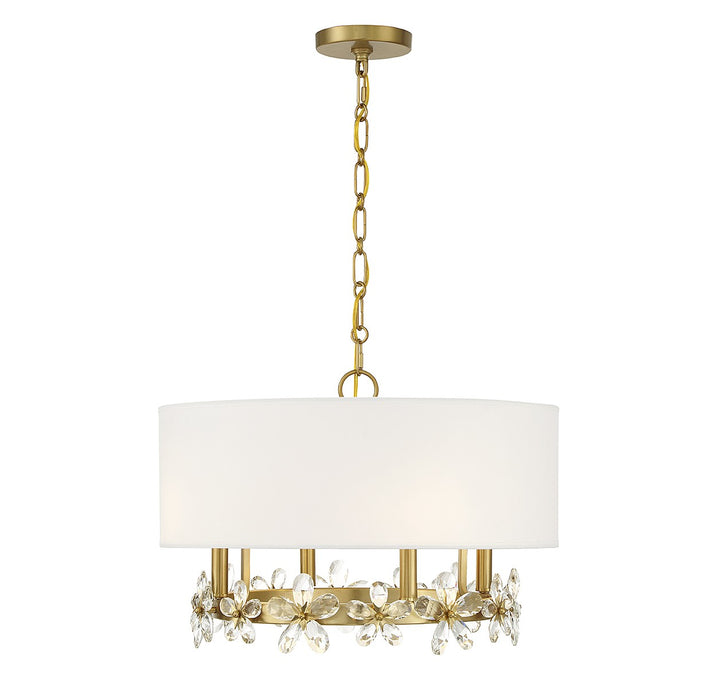 Savoy House Dahlia 7-4366-4-322 Chandelier Light - Warm Brass