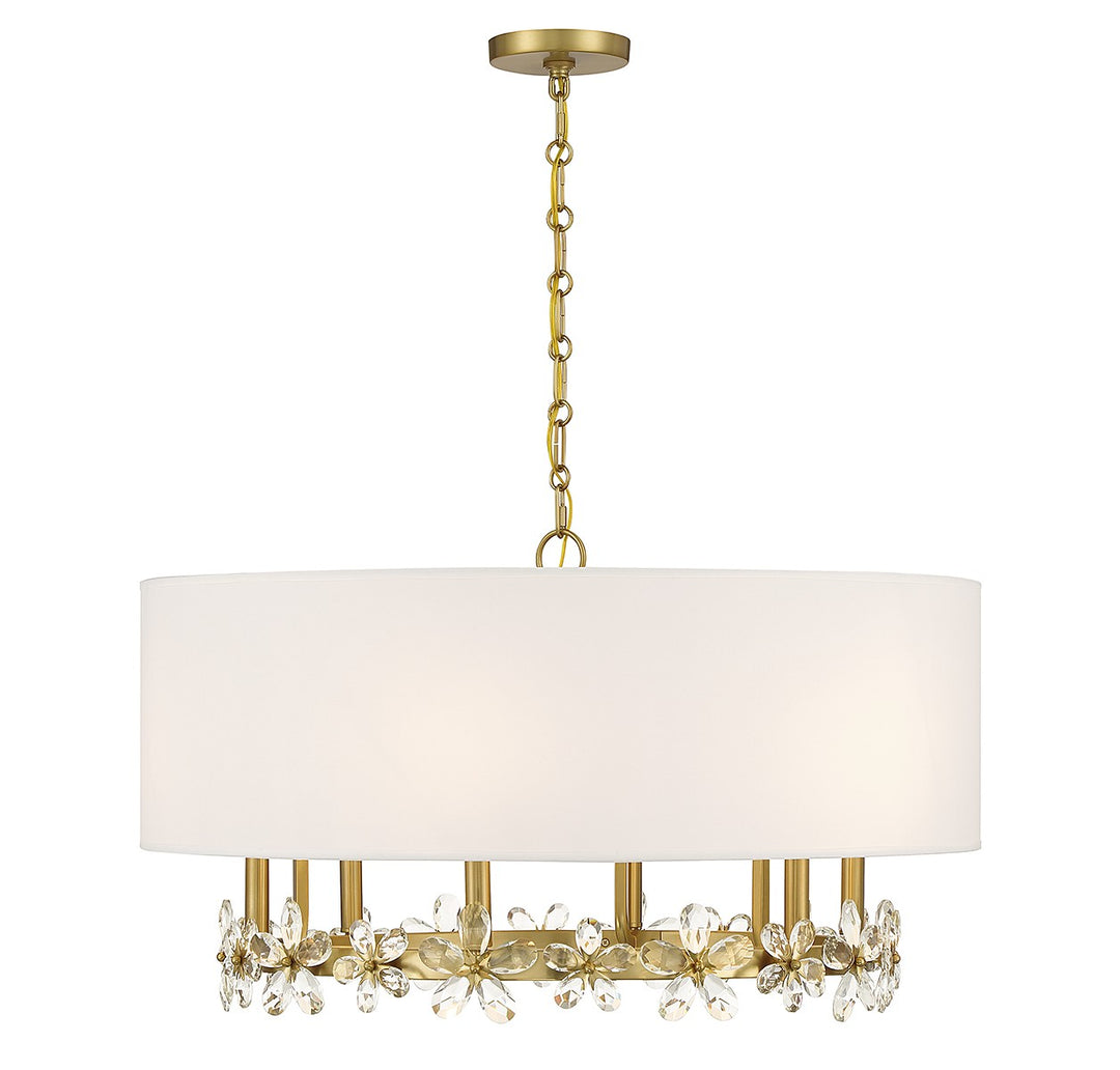 Savoy House Dahlia 7-4368-6-322 Chandelier Light - Warm Brass