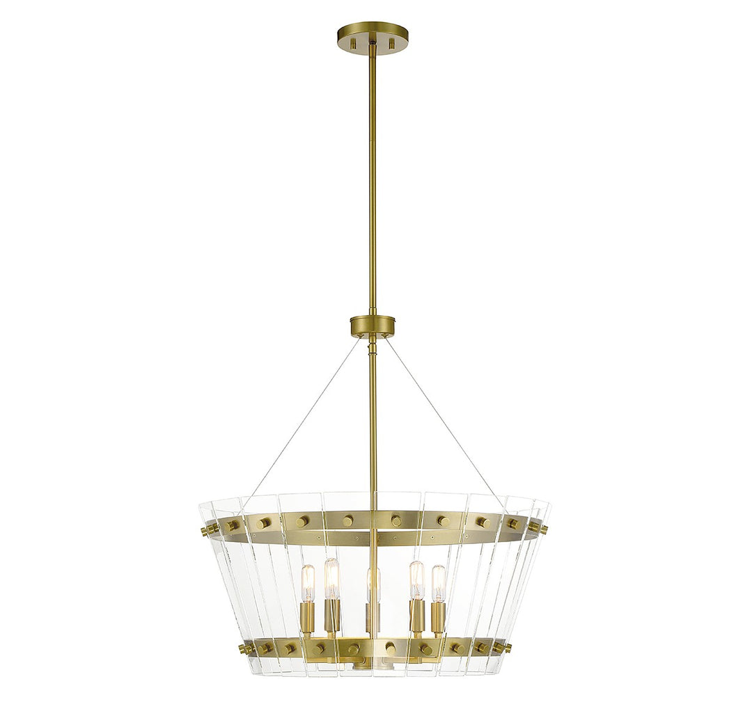 Savoy House Ventari 7-8857-5-322 Chandelier Light - Warm Brass