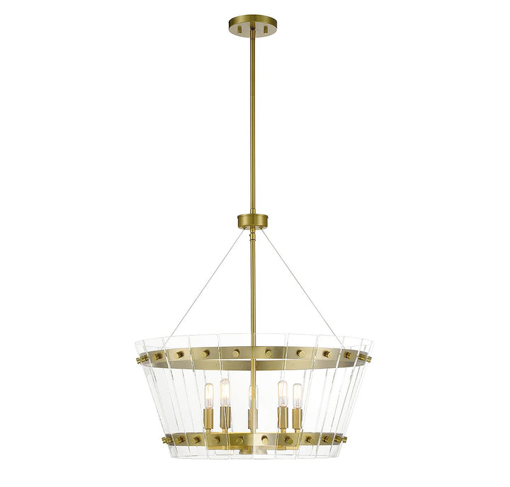 Savoy House Ventari 7-8857-5-322 Chandelier Light - Warm Brass
