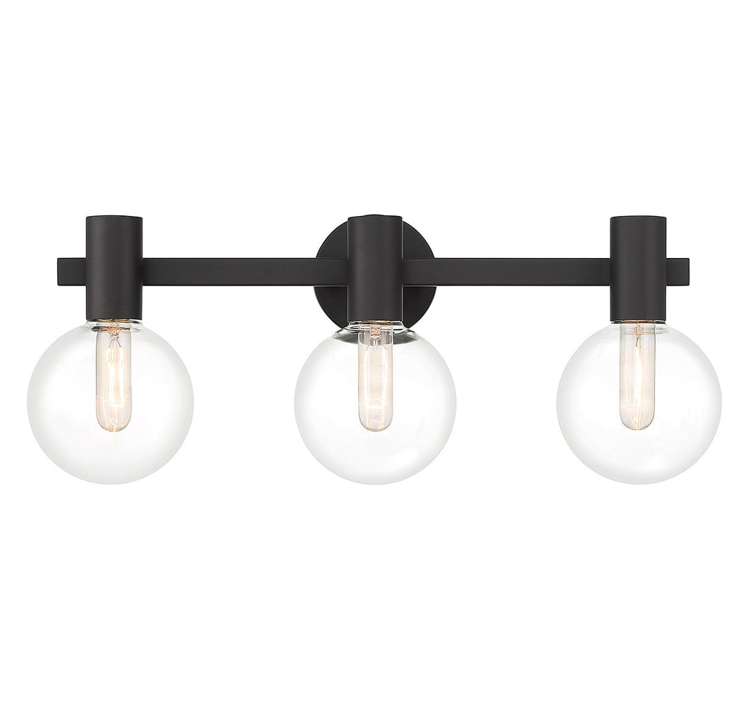 Savoy House Wright 8-3076-3-BK Bath Vanity Light 25 in. wide - Matte Black