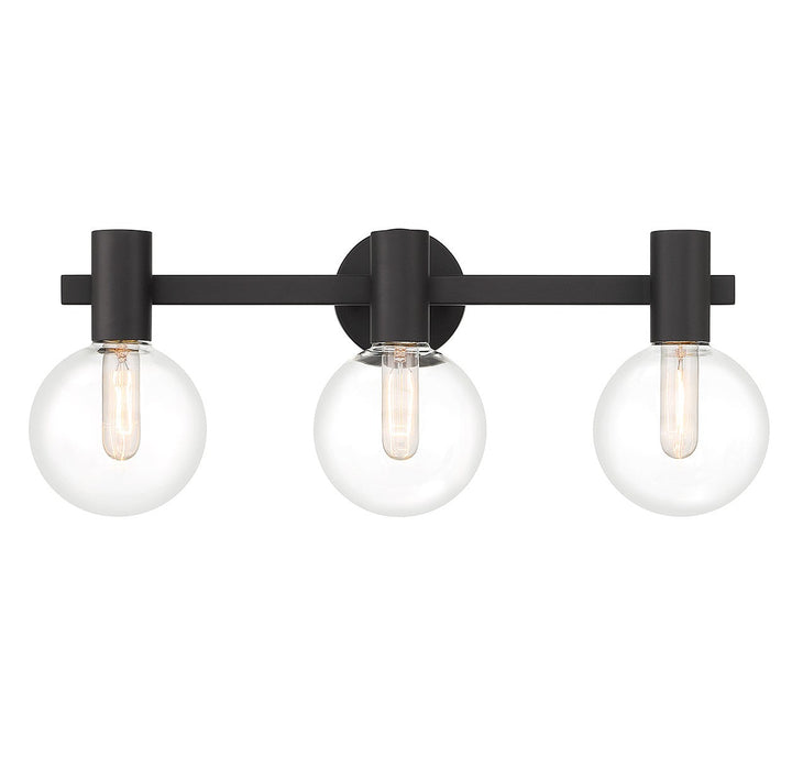 Savoy House Wright 8-3076-3-BK Bath Vanity Light 25 in. wide - Matte Black