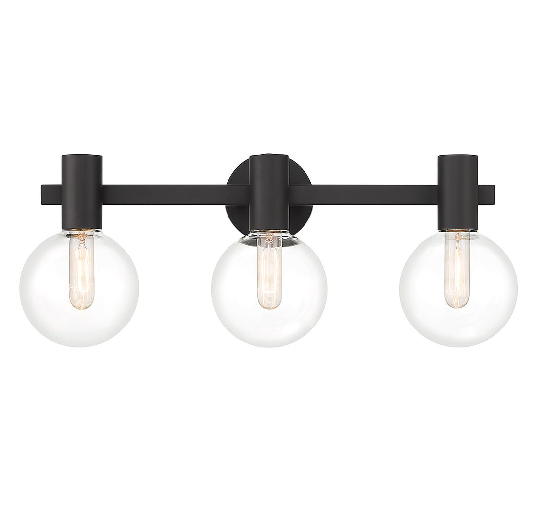 Savoy House Wright 8-3076-3-BK Bath Vanity Light 25 in. wide - Matte Black