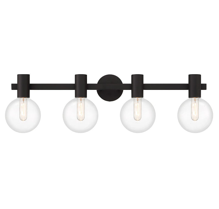 Savoy House Wright 8-3076-4-BK Bath Vanity Light 34 in. wide - Matte Black