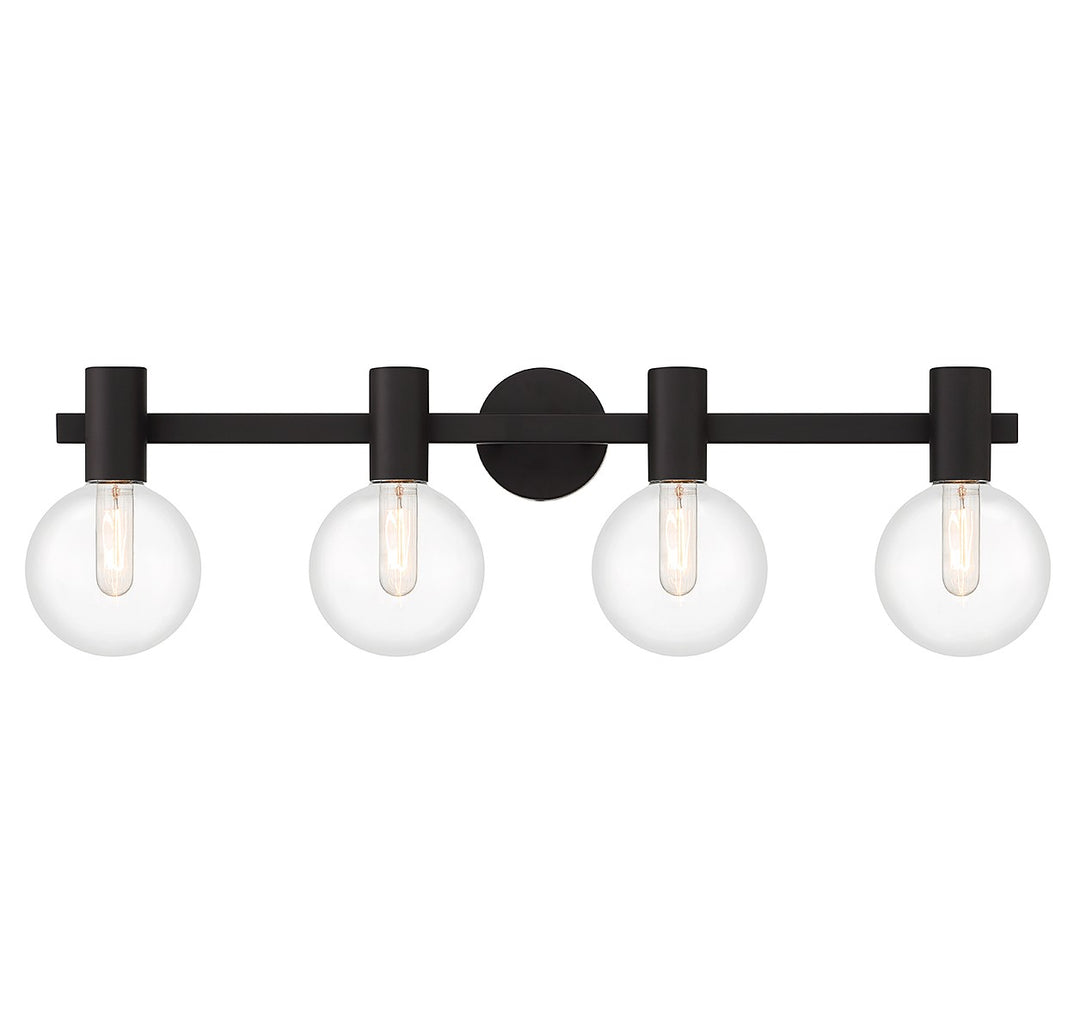 Savoy House Wright 8-3076-4-BK Bath Vanity Light 34 in. wide - Matte Black