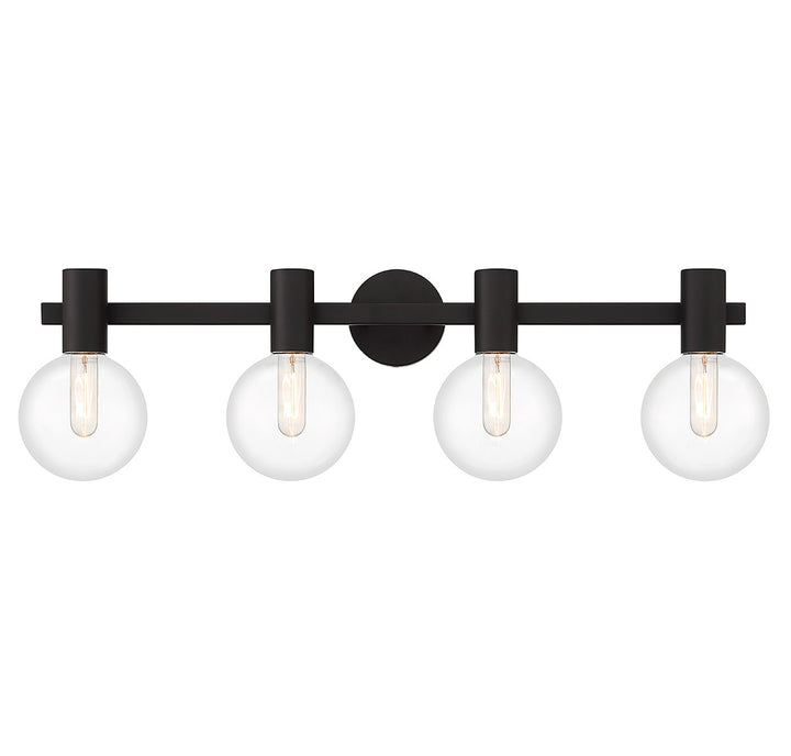 Savoy House Wright 8-3076-4-BK Bath Vanity Light 34 in. wide - Matte Black