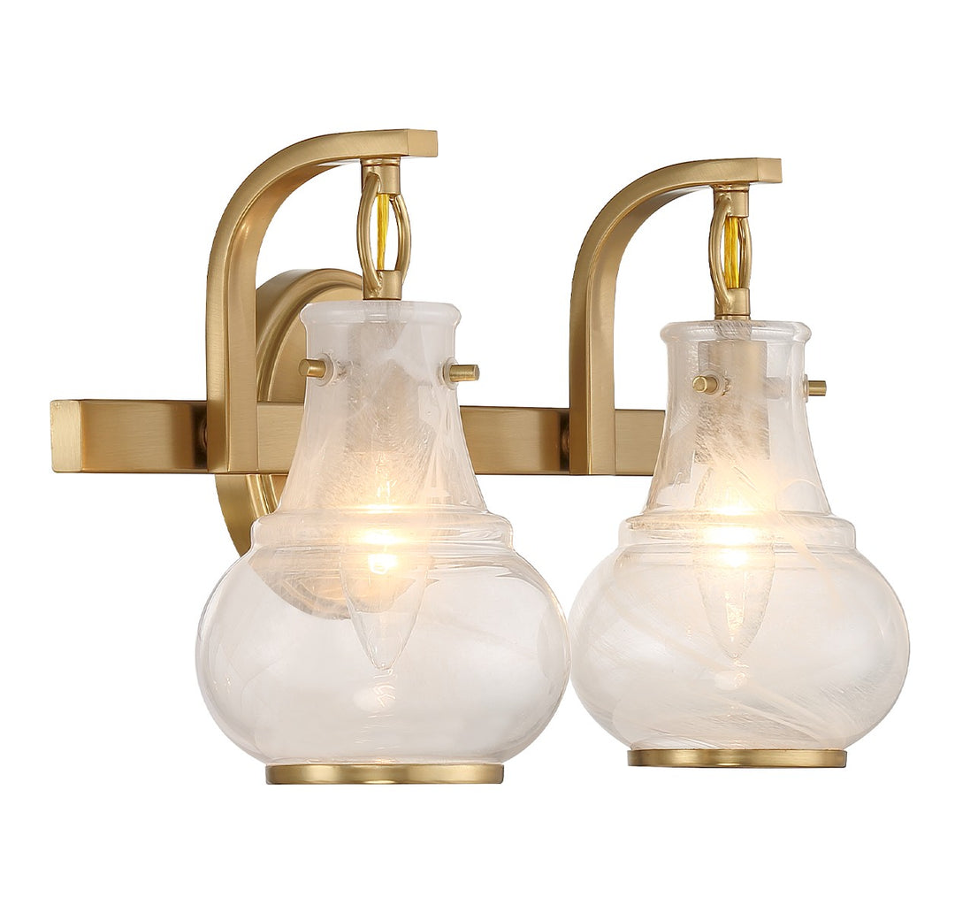 Savoy House Adams 8-4417-2-322 Bath Vanity Light 16 in. wide - Warm Brass