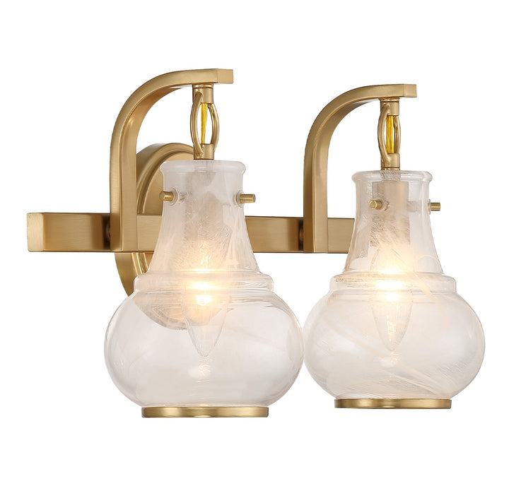 Savoy House Adams 8-4417-2-322 Bath Vanity Light 16 in. wide - Warm Brass