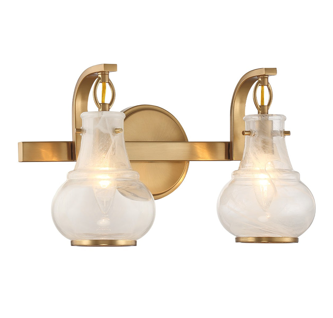 Savoy House Adams 8-4417-2-322 Bath Vanity Light 16 in. wide - Warm Brass