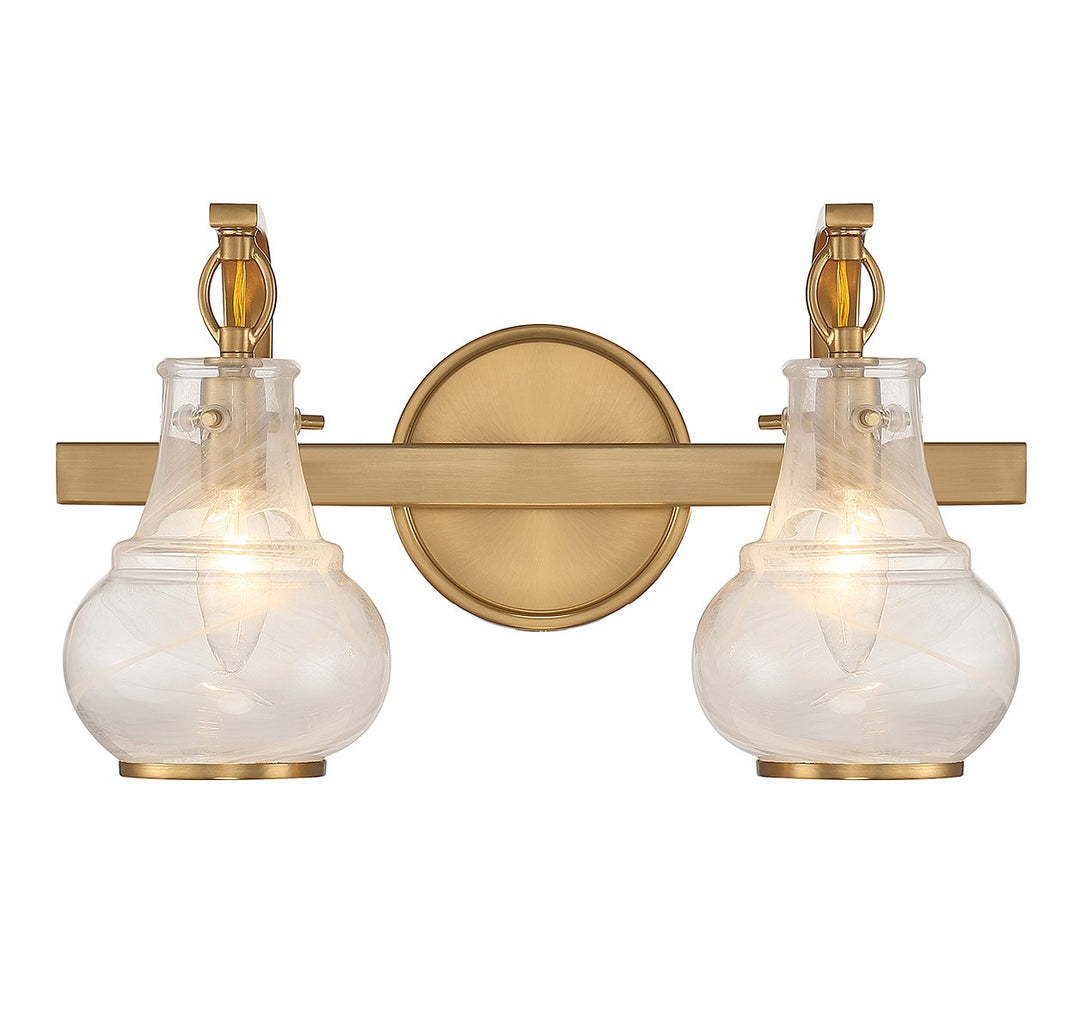 Savoy House Adams 8-4417-2-322 Bath Vanity Light 16 in. wide - Warm Brass