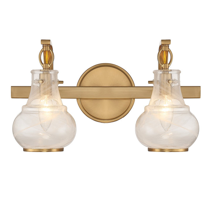 Savoy House Adams 8-4417-2-322 Bath Vanity Light 16 in. wide - Warm Brass