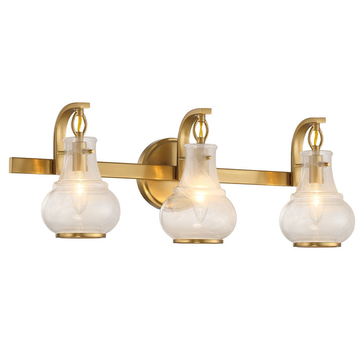 Savoy House Adams 8-4417-3-322 Bath Vanity Light 24 in. wide - Warm Brass