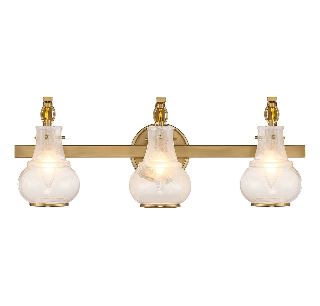 Savoy House Adams 8-4417-3-322 Bath Vanity Light 24 in. wide - Warm Brass