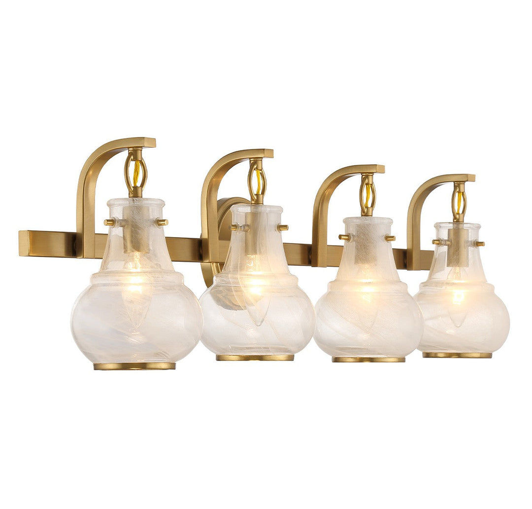 Savoy House Adams 8-4417-4-322 Bath Vanity Light 32 in. wide - Warm Brass