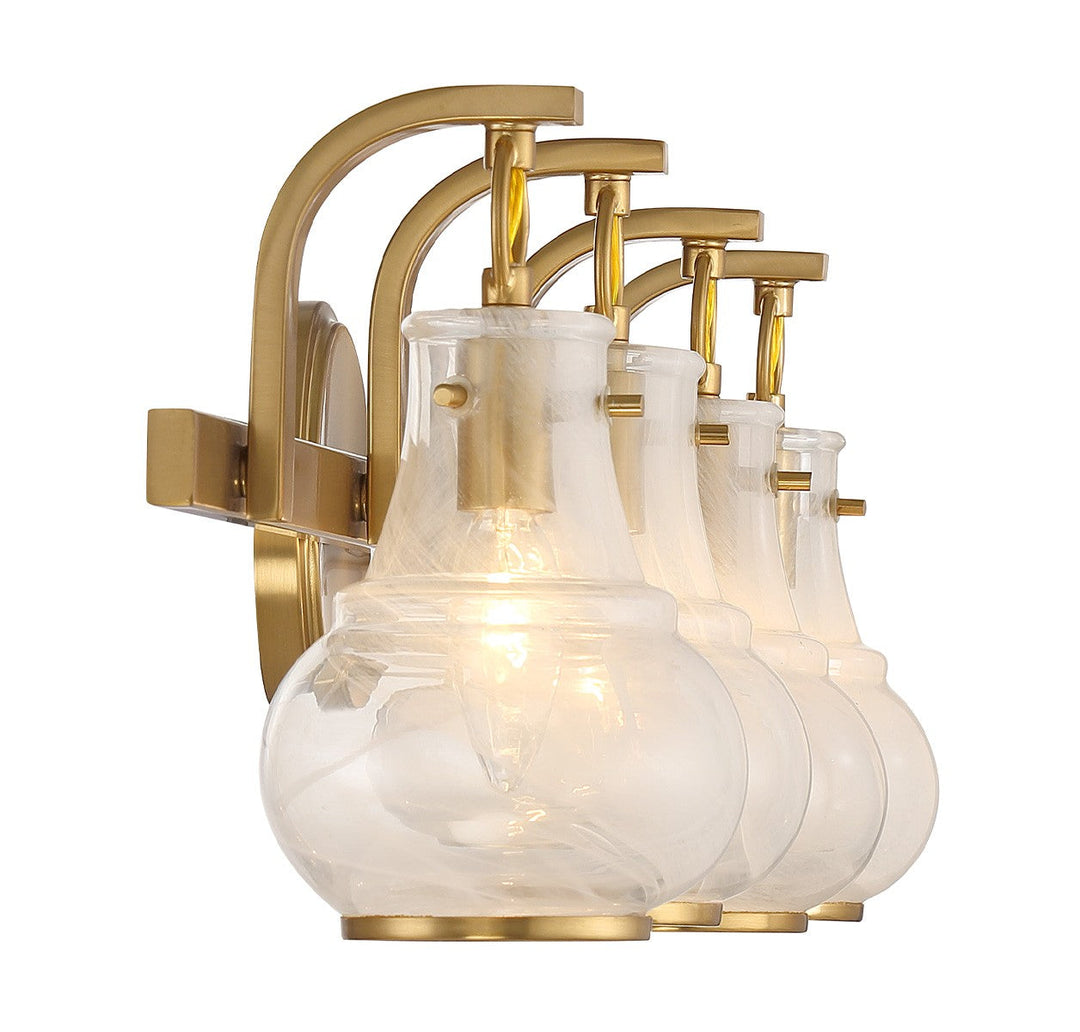 Savoy House Adams 8-4417-4-322 Bath Vanity Light 32 in. wide - Warm Brass