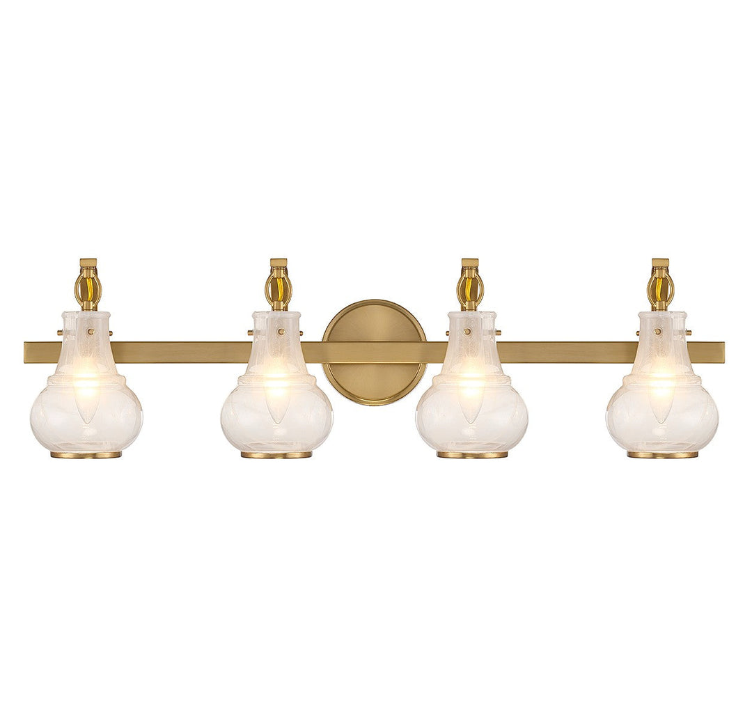 Savoy House Adams 8-4417-4-322 Bath Vanity Light 32 in. wide - Warm Brass