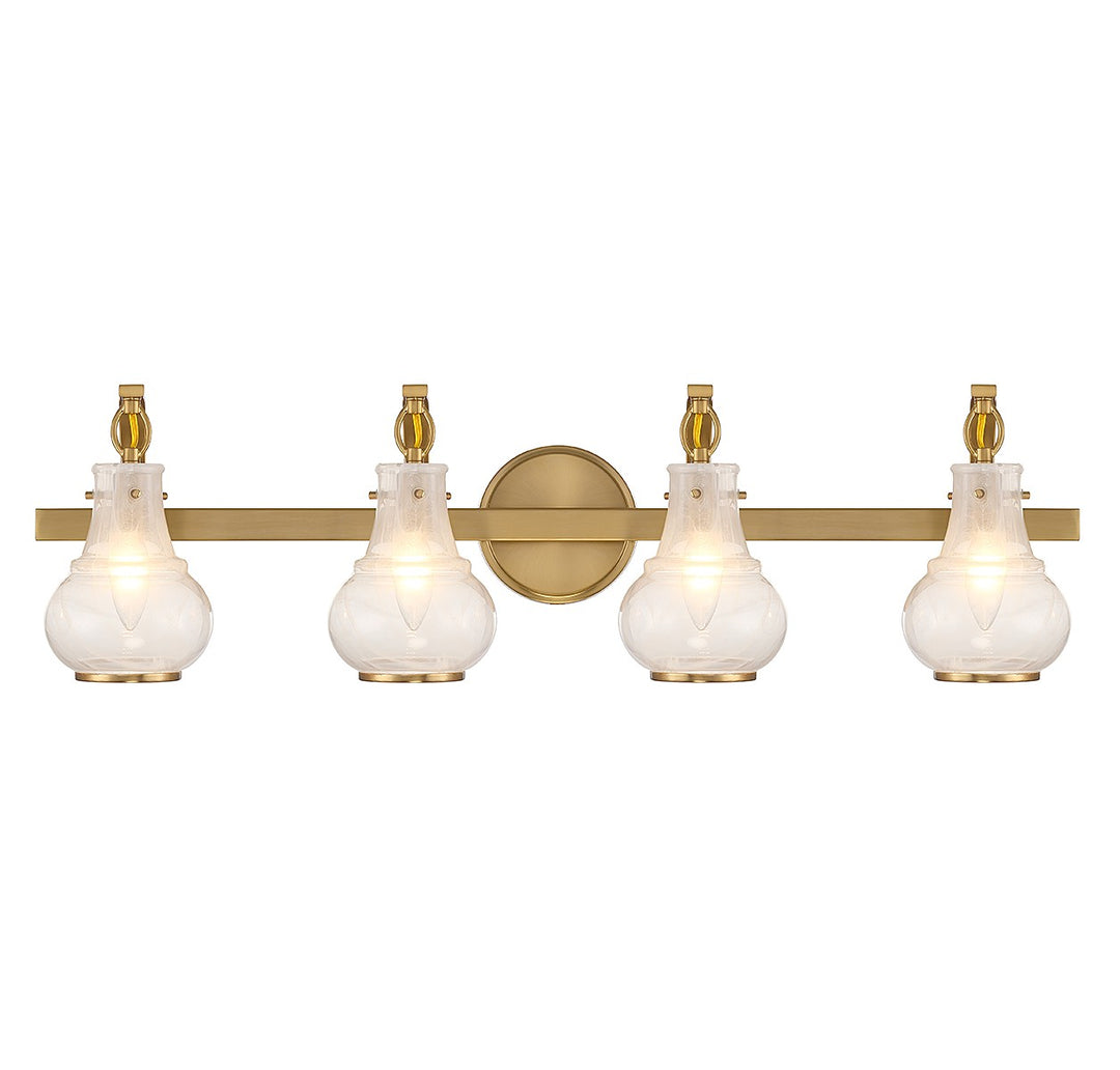 Savoy House Adams 8-4417-4-322 Bath Vanity Light 32 in. wide - Warm Brass