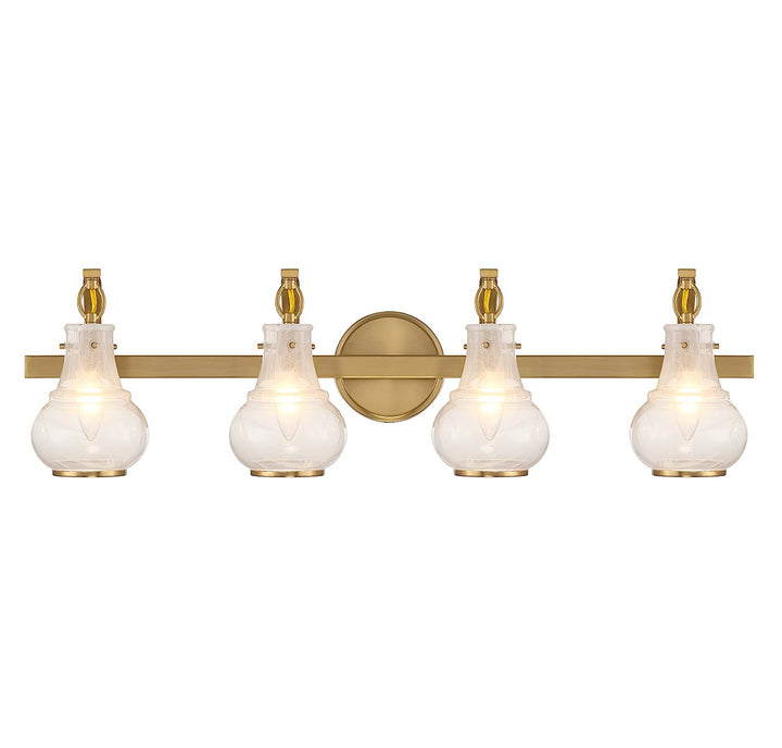 Savoy House Adams 8-4417-4-322 Bath Vanity Light 32 in. wide - Warm Brass