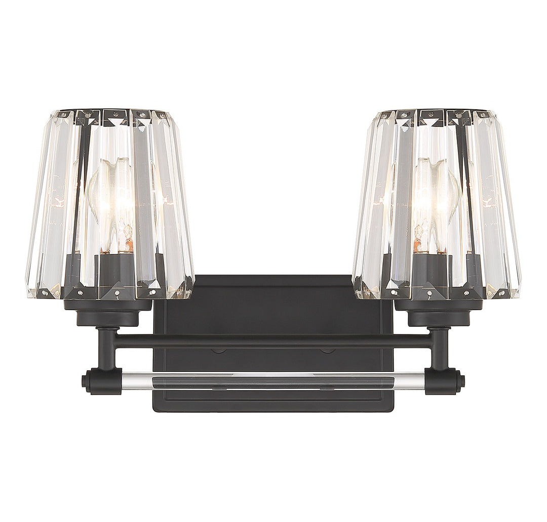 Savoy House Garnet 8-6001-2-BK Bath Vanity Light 16 in. wide - Matte Black