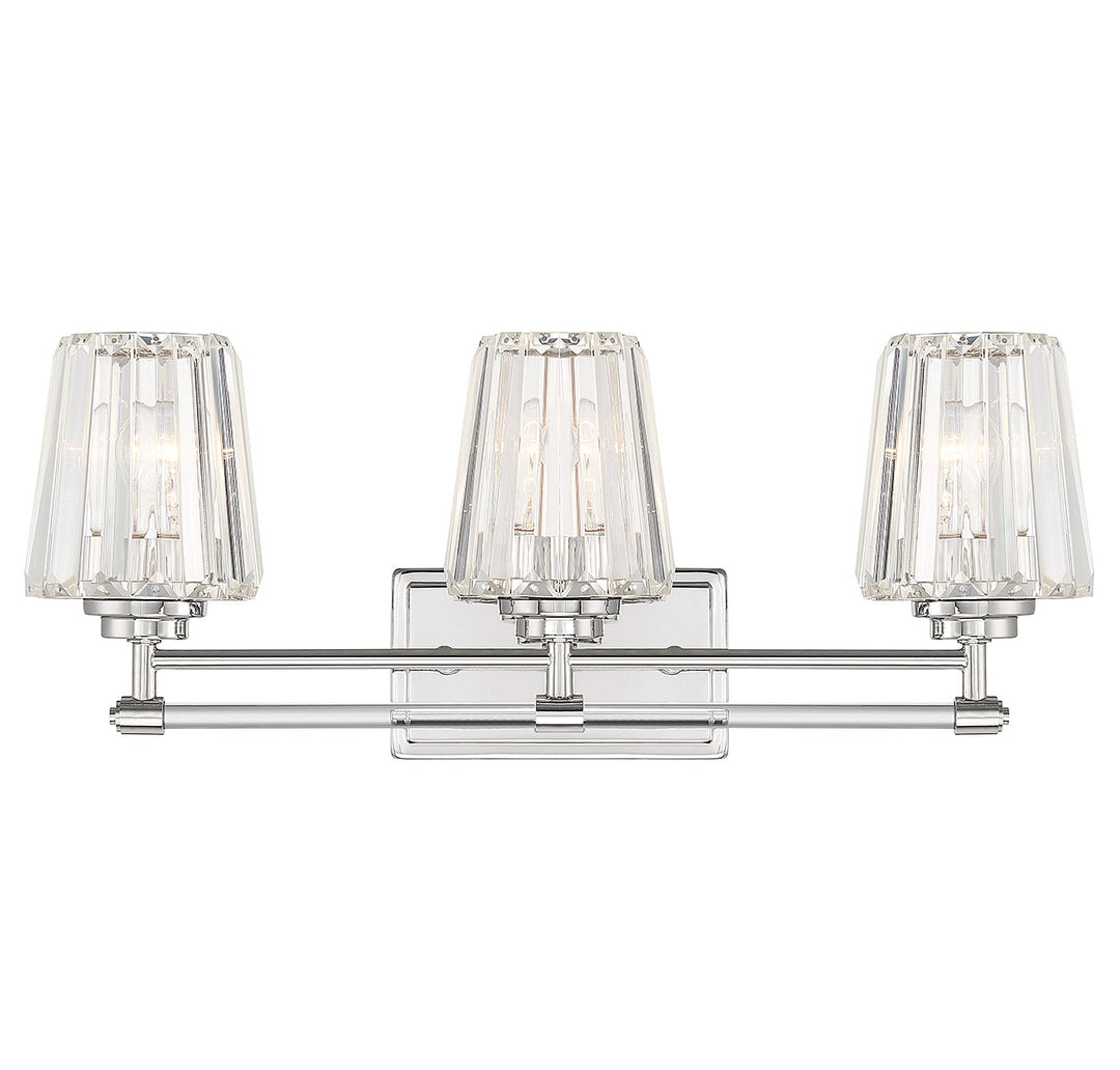 Savoy House Garnet 8-6001-3-109 Bath Vanity Light 24 in. wide - Polished Nickel