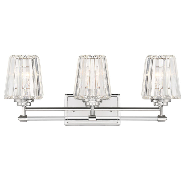 Savoy House Garnet 8-6001-3-109 Bath Vanity Light 24 in. wide - Polished Nickel