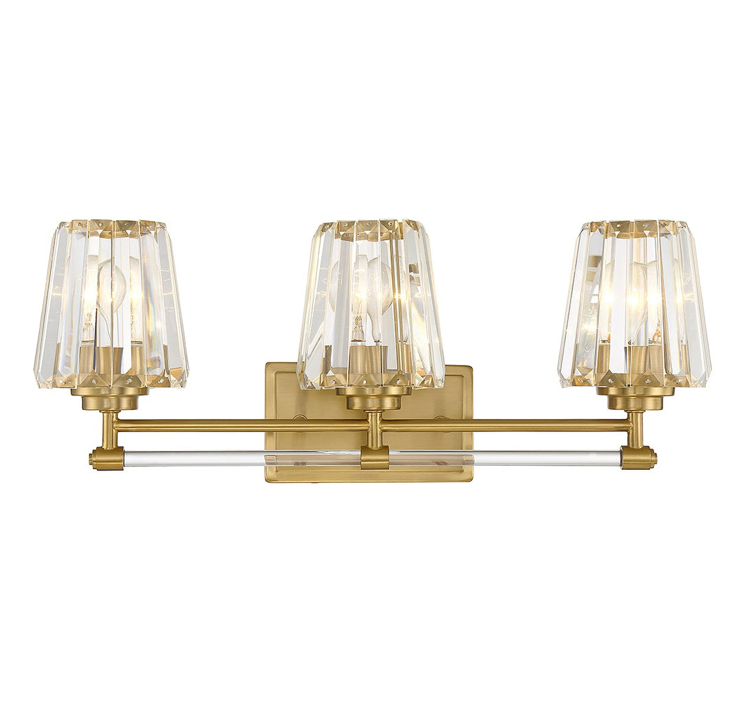 Savoy House Garnet 8-6001-3-322 Bath Vanity Light 24 in. wide - Warm Brass