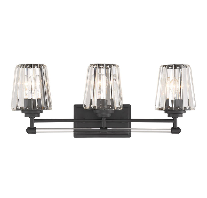 Savoy House Garnet 8-6001-3-BK Bath Vanity Light 24 in. wide - Matte Black